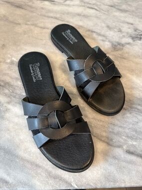 Handmade Greek Leather Slides Sandals